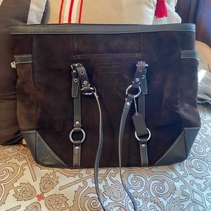 Authentic Coach brown suede tote 👜 OFFERS WELCOME